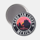 Cabo San Lucas Mexico Arch  retro Sunset Magneet (Voorkant / Achterkant)
