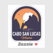 Cabo San Lucas Mexico Arch  retro Sunset Sticker (Vel)