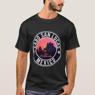 Cabo San Lucas Mexico Arch  retro Sunset T-shirt