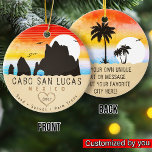 Cabo San Lucas Mexico Beach De Arch Vintage jaren  Keramisch Ornament<br><div class="desc">Cabo San Lucas Mexico Dit ontwerp is voor alle liefhebbers van de visserij in Cabo San Lucas, vooral Sailfish. Je kunt het ook geven als een geschenk op Kerstmis, verjaardag of bij elke gelegenheid Uitstekend geschenk idee voor vriend, meisje, neef, broer, of geïmmigreerde zus die houdt van Mexico. Geweldig souvenir...</div>