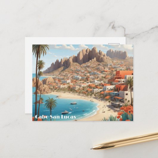 Cabo San Lucas Mexico Beach Ocean Trip Briefkaart (Voorkant / Achterkant in situ)