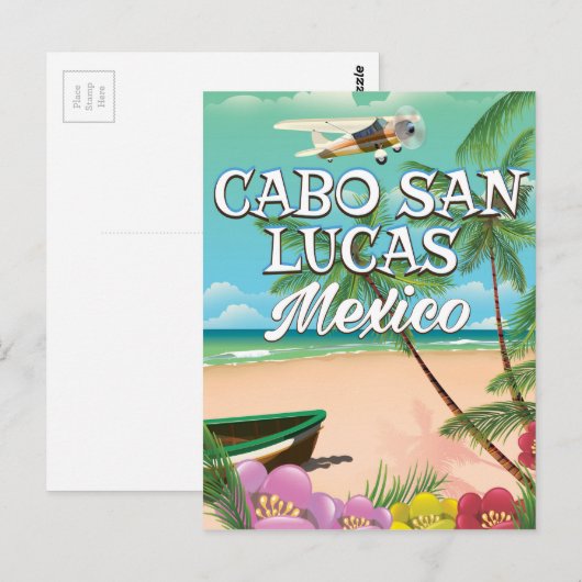 Cabo San Lucas Mexico Beach poster Briefkaart (Voorkant / Achterkant)