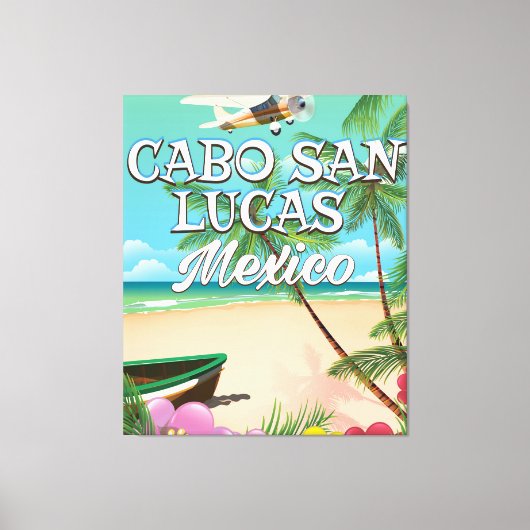 Cabo San Lucas Mexico Beach poster Canvas Afdruk (Voorkant)