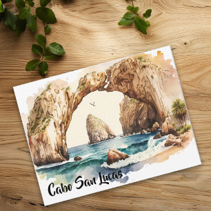 Cabo San Lucas Mexico Beach Waterverf Briefkaart
