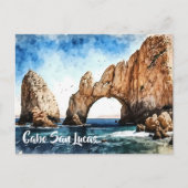 Cabo San Lucas Mexico Beach Waterverf Briefkaart (Voorkant)