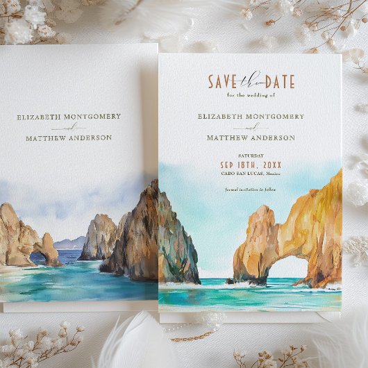 Cabo San Lucas Mexico Bewaar de datum Bestemming Kaart