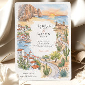 Cabo San Lucas Mexico El Arco Beach Bruiloft Kaart