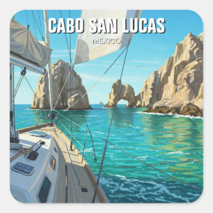 Cabo San Lucas Mexico El Arco Reizen Vierkante Sticker