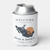 Cabo San Lucas Mexico Marine Kaart Bruiloft Welkom Blikjeskoeler (Blikje Voorkant)