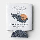 Cabo San Lucas Mexico Marine Kaart Bruiloft Welkom Blikjeskoeler (Achterkant)