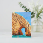 Cabo San Lucas Mexico Retro schilderij Briefkaart (Staand voorkant)