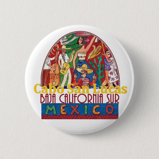 CABO SAN LUCAS Mexico Ronde Button 5,7 Cm (Voorkant)