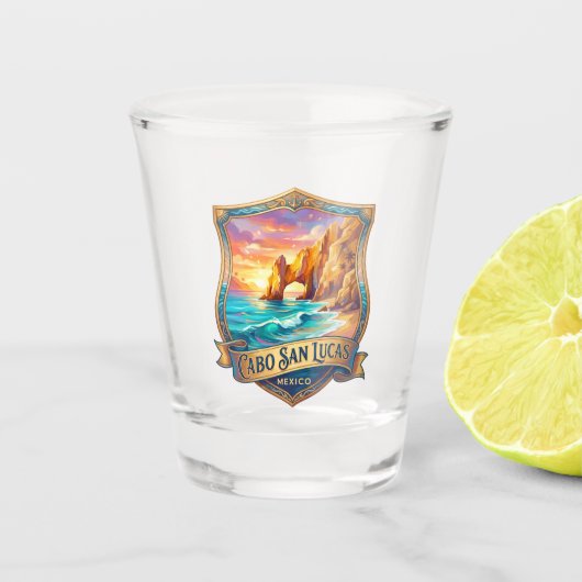 Cabo San Lucas Mexico Shot Glas (Voorkant)