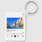 Cabo San Lucas Mexico Souvenir Muziekspeler Button Sleutelhanger (Achterkant)