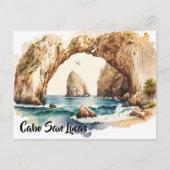 Cabo San Lucas Mexico Strand Watercolor Briefkaart (Voorkant)