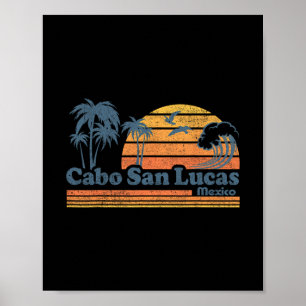 Cabo San Lucas Mexico Strand Zomer Vakantie Vintag Poster