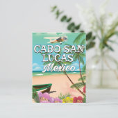 Cabo San Lucas Mexico strandposter Briefkaart (Staand voorkant)