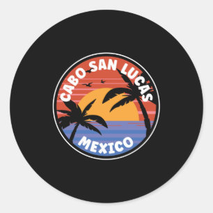 Cabo San Lucas Mexico Sunrise Ronde Sticker