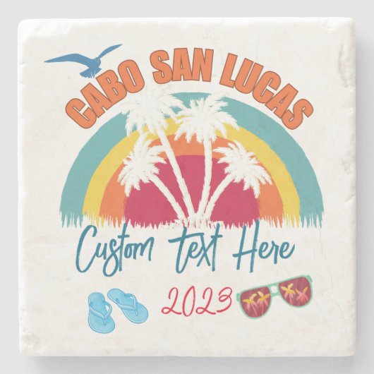Cabo San Lucas Mexico Vakantie Personalisatie Stenen Onderzetter (Voorkant)