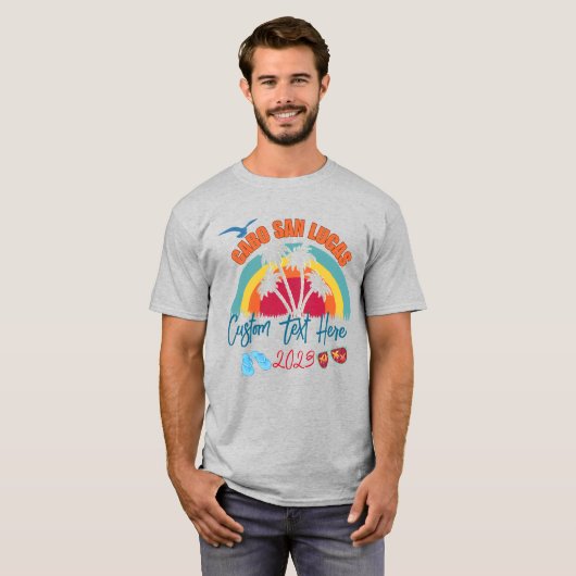 Cabo San Lucas Mexico Vakantie Personalisatie T-shirt (Voorkant volledig)