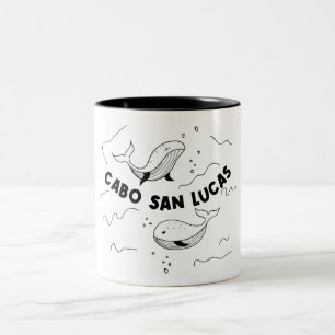 Cabo San Lucas Mexico Walvissen Tweekleurige Koffiemok
