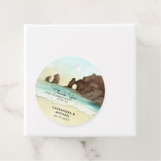 Cabo San Lucas Mexico - Waterverf Bedankjes Labels (In situ)