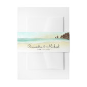 Cabo San Lucas Mexico Waterverf Monogram Bruiloft Uitnodigingen Wikkel (Voorkant Voorbeeld)