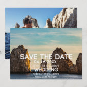 Cabo San Lucas Mexico Wedding Save the Date (Voorkant / Achterkant)