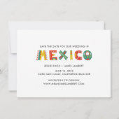 Cabo San Lucas Mexico Wedding Save the Date Aankondiging (Achterkant)