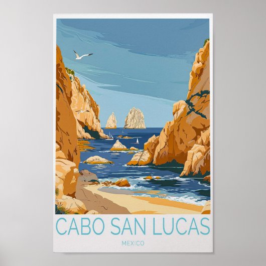 Cabo San Lucas Poster, Mexico Travel Wall Art Poster (Voorkant)