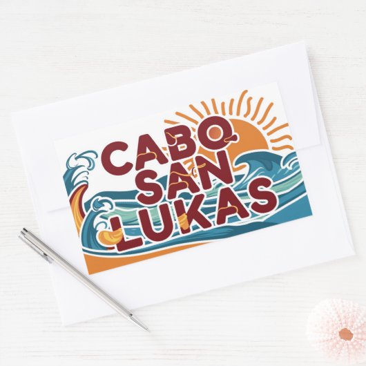 Cabo San Lucas Rechthoekige Sticker (Envelop)