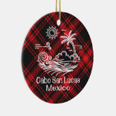 Cabo San Lucas Red Tartan Kerstmis Keramisch Ornament (Rechts)