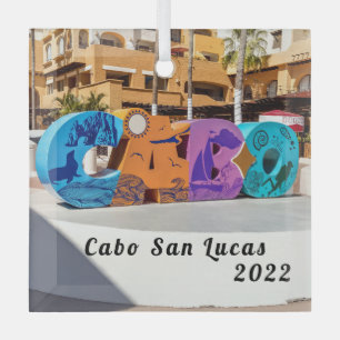 Cabo San Lucas Sign Glas Ornament