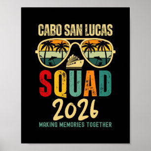 Cabo San Lucas Squad 2026 Vakantie Vrienden Famili Poster
