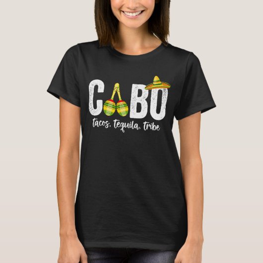Cabo San Lucas Tacos Tequila Tribe 2021 Matchig Gr T-shirt (Voorkant)