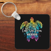 Cabo San Lucas Tie Dye Zee Turtle Matching Family Sleutelhanger (Voorkant)