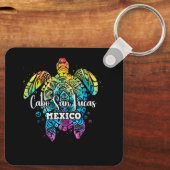 Cabo San Lucas Tie Dye Zee Turtle Matching Family Sleutelhanger (Achterkant)