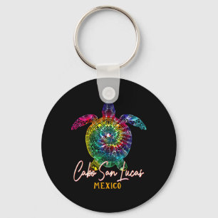 Cabo San Lucas Tie Dye Zee Turtle Matching Family Sleutelhanger