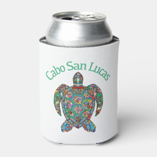 Cabo San Lucas Tribal Turtle Blikjeskoeler (Blikje Voorkant)