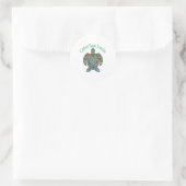 Cabo San Lucas Tribal Turtle Ronde Sticker (Tas)