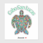 Cabo San Lucas Tribal Turtle Sticker (Vel)