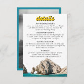 Cabo San Lucas Uitnodiging voor bruiloft Informatiekaartje (Voorkant / Achterkant)