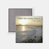 Cabo San Lucas uitzicht vanaf zonsondergang Da Mon Magneet (Voorkant / Achterkant)