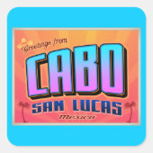 CABO SAN LUCAS VIERKANTE STICKER (Voorkant)