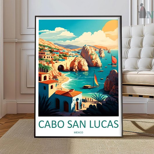 Cabo Sans Lucas Travel Print Wall Art Cabo Sans Lu