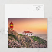 Cabo Sao Vicente op zonsondergang | Algarve, Portu Briefkaart (Voorkant / Achterkant)