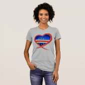 Cabo Verde Bow Heart Flag T-shirt (Voorkant volledig)