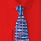 Cabo Verde Flag Brick Pattern Stropdas