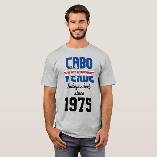 Cabo Verde Flag Independence Celebration T-shirt (Voorkant volledig)
