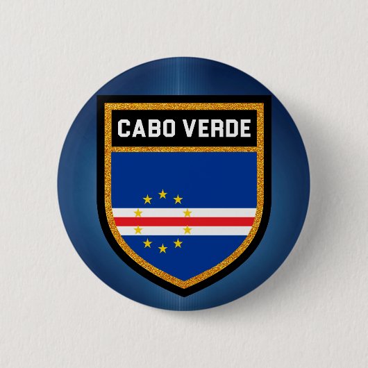 Cabo Verde Flag Ronde Button 5,7 Cm (Voorkant)
